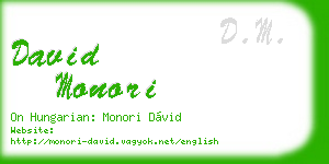 david monori business card